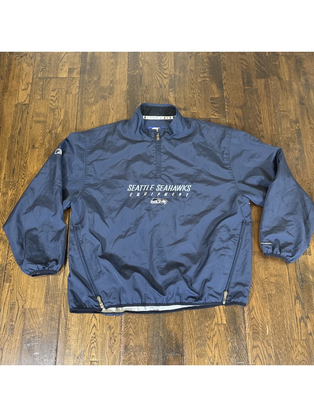 Seattle Seahawks 1/4 Zip WindBreaker Equipment Jacket Mens Unisex XL NFL Apparel